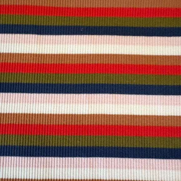 Veronica Beard Jeans Women’s Cedar Multi Striped Ribbed Turtleneck XS Shirt Top - Picture 7 of 9